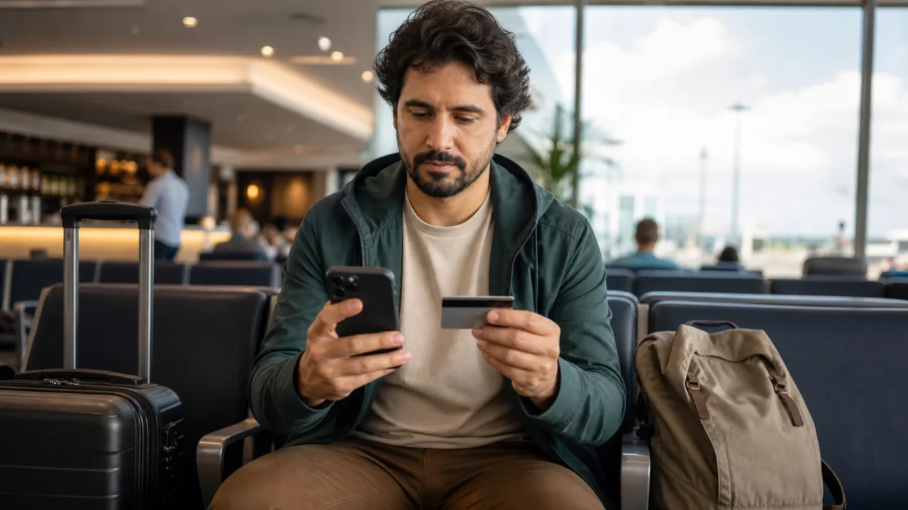 Como saber se seu cartão acumula milhas e onde consultar os pontos - Cliente verificando se o cartão acumula milhas pelo aplicativo bancário
