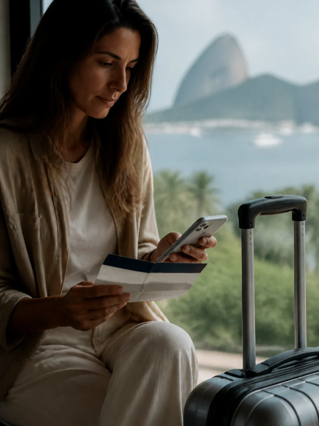 Milhas expiram? Saiba como acompanhar o prazo e evitar perdas - Viajante verificando se as milhas expiram antes de planejar uma viagem