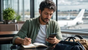 Clube LATAM Pass vale a pena? Quando a mensalidade compensa - Viajante avaliando se o Clube LATAM Pass vale a pena antes de planejar uma viagem