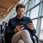 Como acumular milhas TAP voando e evitar créditos perdidos - Passageira conferindo dados de voo para acumular milhas TAP Miles&Go
