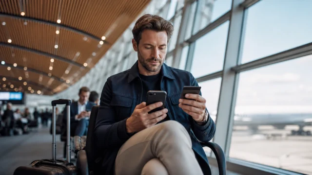 Como acumular milhas TAP voando e evitar créditos perdidos - Passageira conferindo dados de voo para acumular milhas TAP Miles&Go