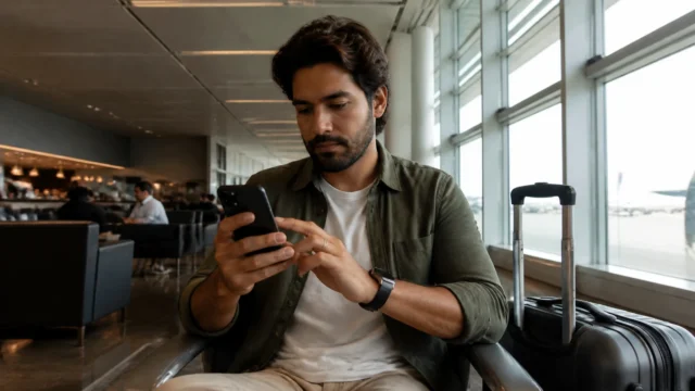 Como comprar créditos Uber na Smiles e usar suas milhas com atenção - Passageira usando o celular para comprar créditos Uber na Smiles