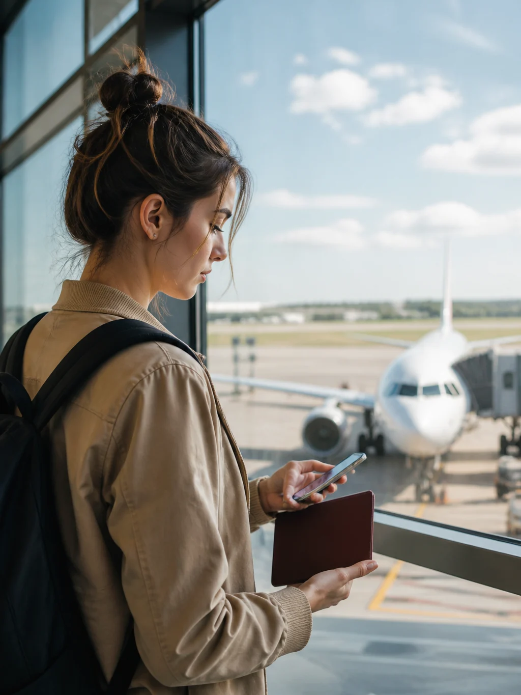 Como remarcar passagem emitida com milhas sem perder o controle dos custos - Viajante conferindo opções para remarcar passagem emitida com milhas