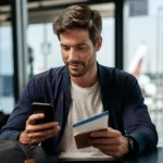 Como transferir milhas para outra pessoa sem cometer erros - Pessoa planejando transferir milhas para outra pessoa em um ambiente de viagem