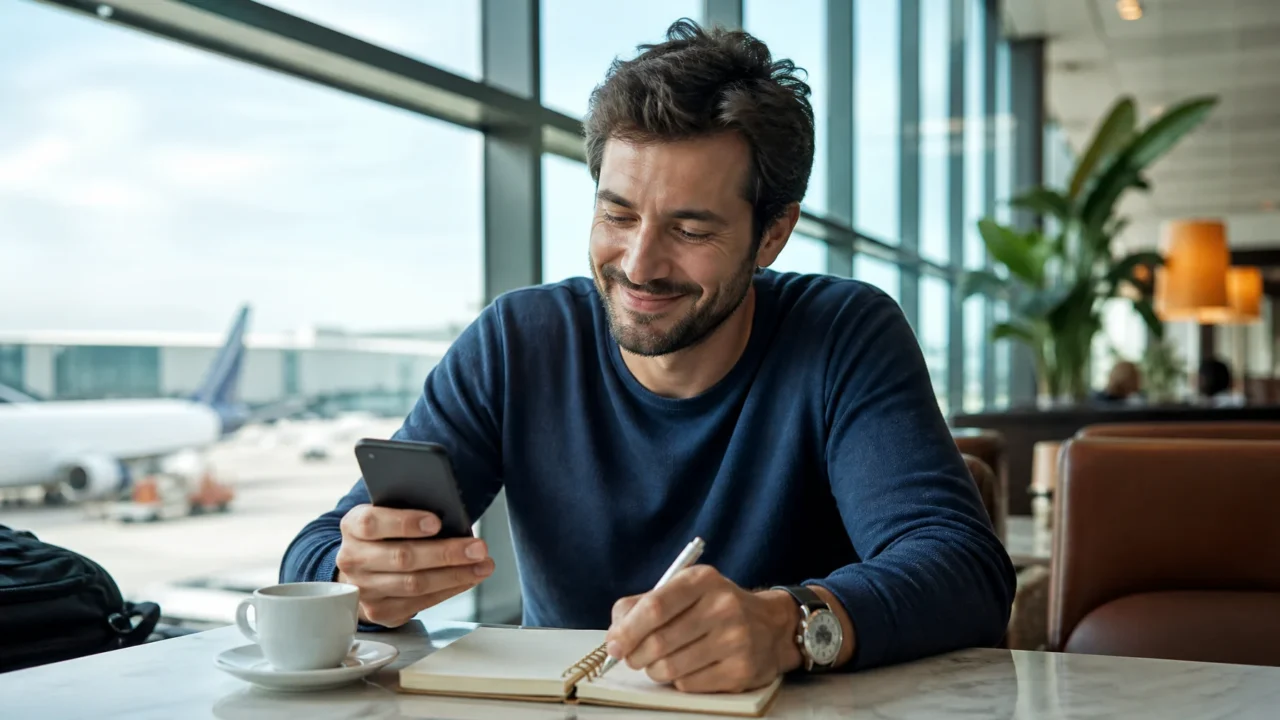 Comprar passagem na Livelo ou transferir pontos: como decidir antes do resgate - Viajante comparando comprar passagem na Livelo ou transferir pontos para milhas