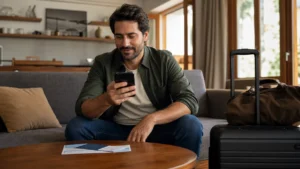 Milhas ou cashback nas compras online: qual retorno faz sentido? - Pessoa comparando milhas ou cashback nas compras online pelo celular