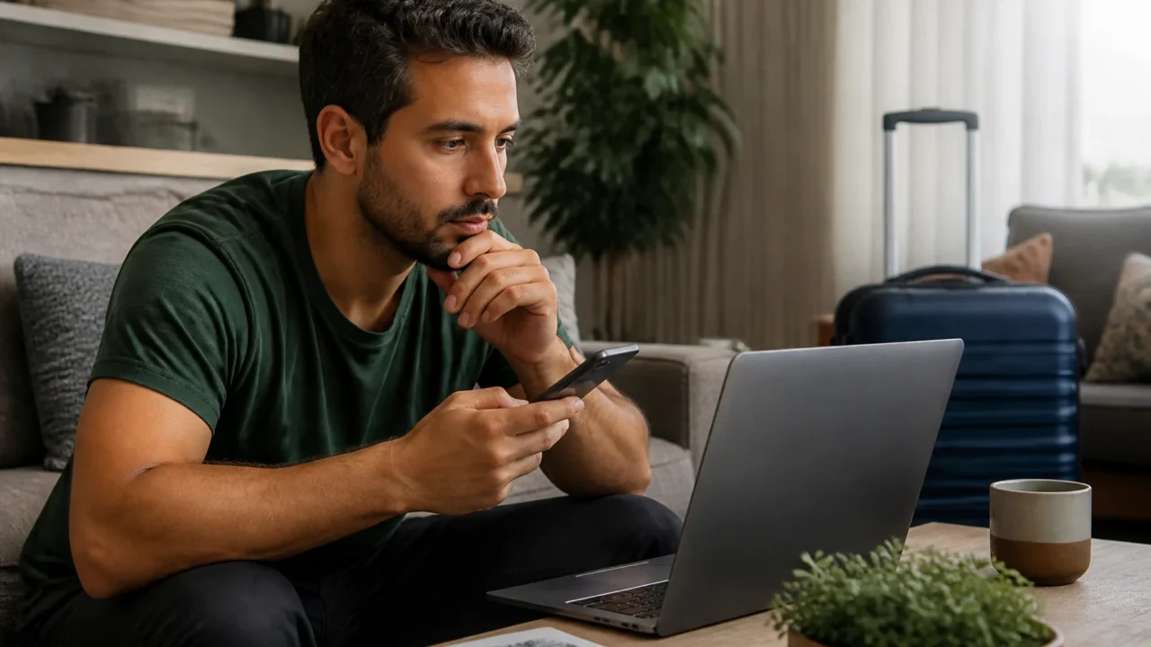 Shopping Livelo ou site parceiro: qual caminho garante os pontos? - Consumidora comparando o Shopping Livelo e o site parceiro antes de fazer uma compra online